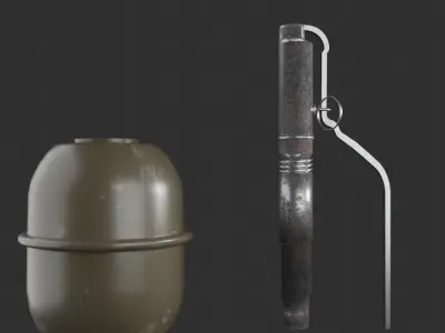 Low-poly RGD-5 grenade Low-poly 3D model