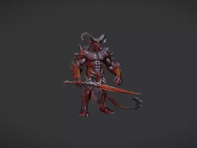 Magma demon warrior 3D model