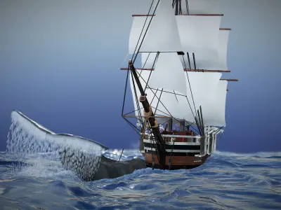 The Whale and The Ship  3D model