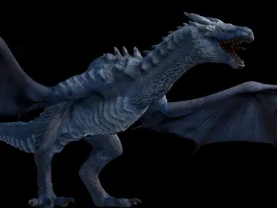 Animated dragon 3D model