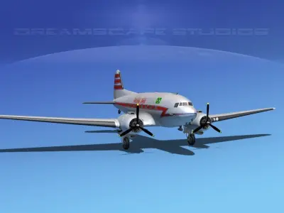 Douglas DC-3 Aerovias Brasil 3D model