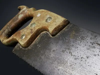 Vintage saw Low-poly 3D model purchase