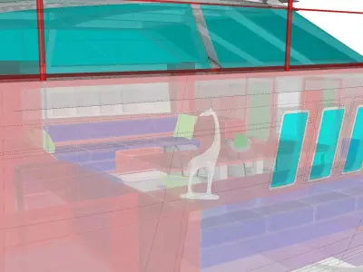 78 Feet Oyster Sailing Yacht Saloon  3D model