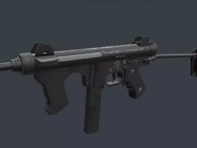Beretta M12S Low-poly 3D model
