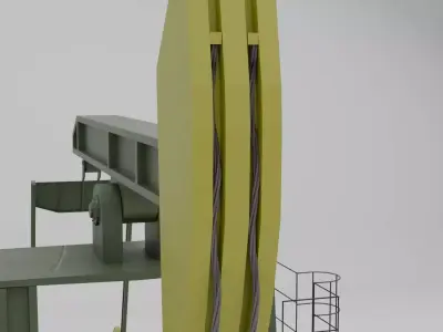 Oil Pumpjack Game-Ready Low-poly 3D model