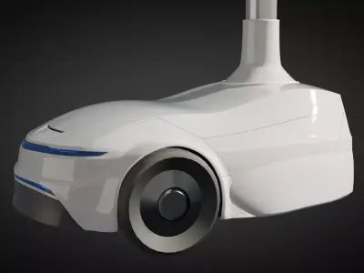 Mobile Robotic Arm  Low-poly 3D model
