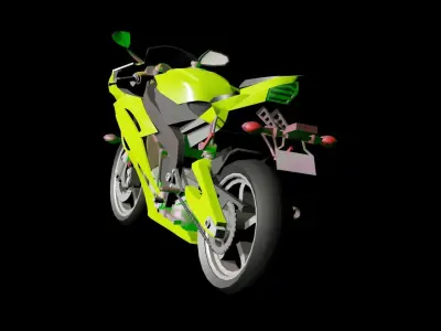 Heavy Bike Low-poly 3D model purchase