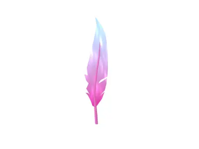 Feathers v1 008 Low-poly 3D model