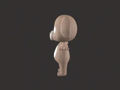 Cartoon 003 Character Dog Cute Low-poly 3D model