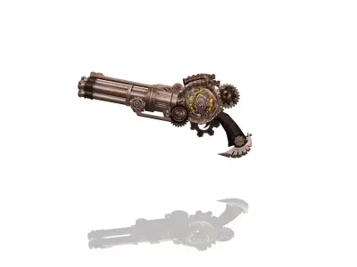 Steampunk Gun 3D model