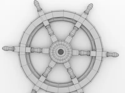 Ships Steering Wheel 2 3D model