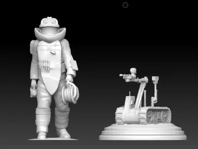 Next Generation EOD Tech and Talon Robot  Keyed 3D Print Model 3D print model