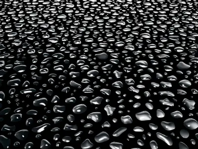 Liquid droplets bundle - Seamless patch of water drops 3D model purchase