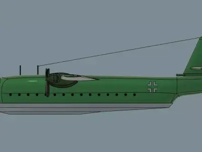 Blohm Voss BV 238 Large passenger aircraft model 3D print model