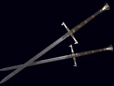 Long Sword Melee Weapon Free low-poly 3D model