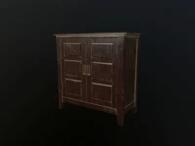Storage Cabinete PBR LowPoly  Low-poly 3D model