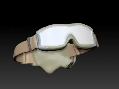 Military tactical glasses 03 Low-poly 3D model
