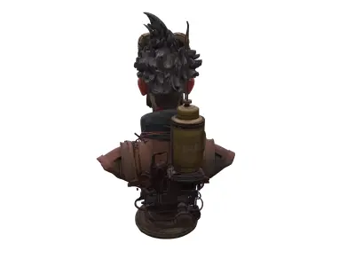 Steampunk Explorer Inventor Bust 3D model