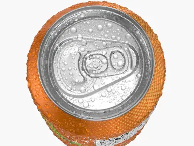Standard Soda Can With Droplets 355ml 3D model