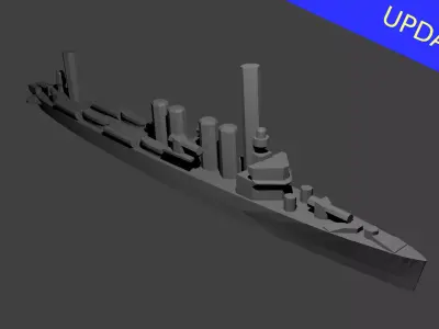 US Wickes Class Destroyer Warship 3D print model