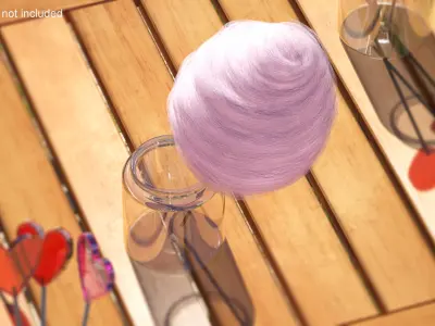 Pink Cotton Candy 3D model