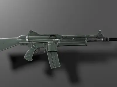 Assault rifle Cetme L Low-poly 3D model