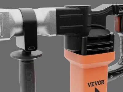 Automatic Hammer Low-poly 3D model