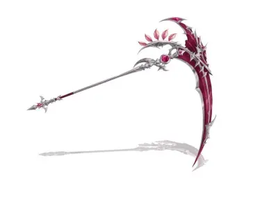 Royal Guard Scythe Low-poly 3D model
