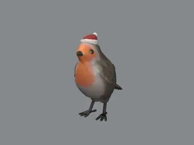 Robin Statue  Low-poly 3D model