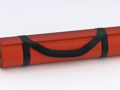 Yoga Mat Red 3D model