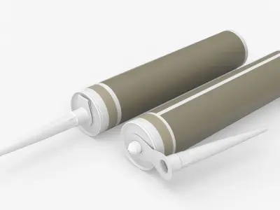 Cartridge sealant open close mockup 3D model