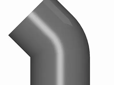 PVC Elbows 45 Degrees - Socket Ends Free 3D model