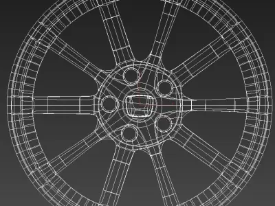 Car rim 6 Low-poly 3D model