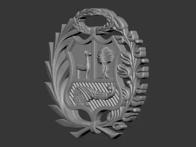Coat of Arms of Peru 3D print model