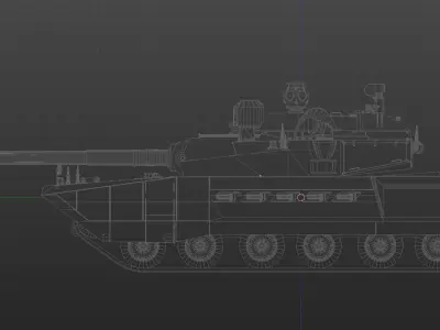 Fictional Main Battle Tank Low-poly 3D model