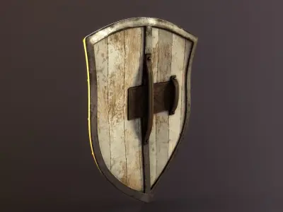 Crusader Shield Low-poly 3D model