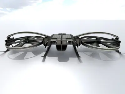 Drone Game Ready futuristic Free low-poly 3D model