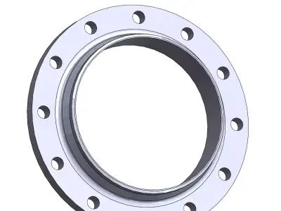 EN1092-1 PN16 Type 11 Weld Neck Flange DN50-DN600 3D model