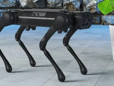  Dirty Robot Dog Rigged for Maya 