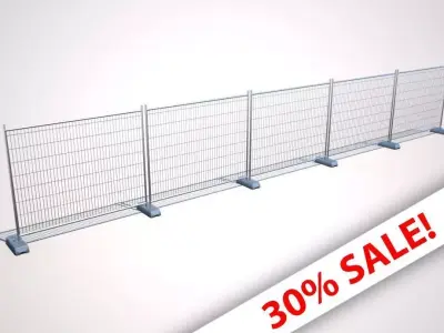 Wire Fence Low-poly 3D model purchase