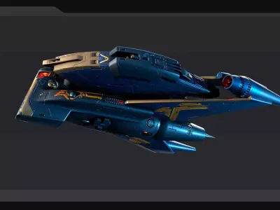 BB3 - GUARDIAN Destroyer Low-poly 3D model