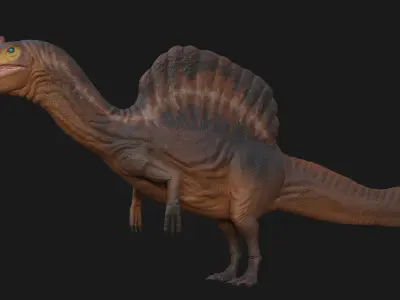 Spinosaurus Low-poly 3D model 2