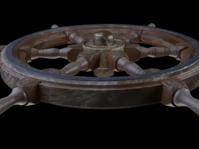 Ship Wheel Realistic  3D model