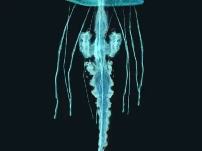 Animated Jellyfish Low-poly 3D model