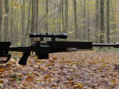 Realistic Tactical Sniper Rifle 3D Model Camouflage Military  3D model