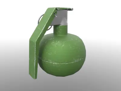 Grenade Low-poly 3D model 3