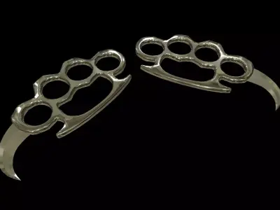Karambit Brass Knuckles Low-poly 3D model