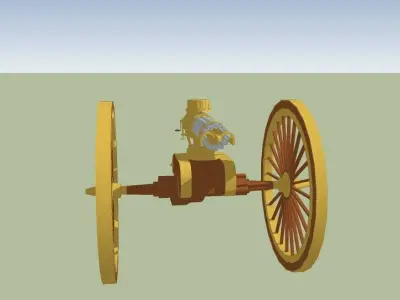 GATLING GUN 3D model shop