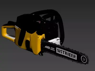 Professional Gasoline Chainsaw 3D model