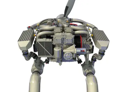 Aircraft Engine Of Continental IO-550  3D model